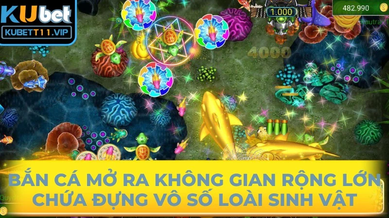Bắn cá mở ra không gian rộng lớn chứa đựng vô số loài sinh vật